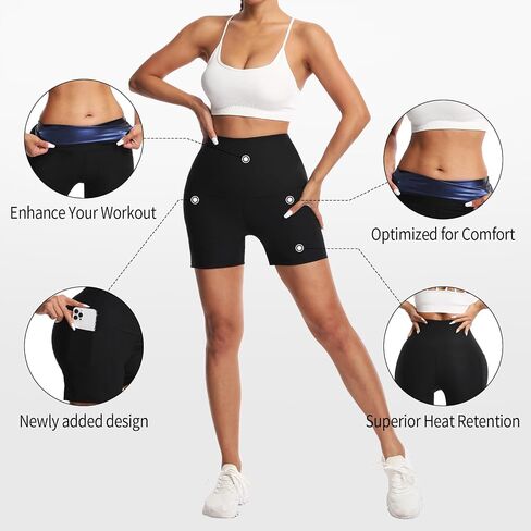 JBT Sauna Sweat Shorts for Women :Effectively Targeting The Abdomen, Buttocks, and Thighs,Effective Sweating in Saudi Arabia