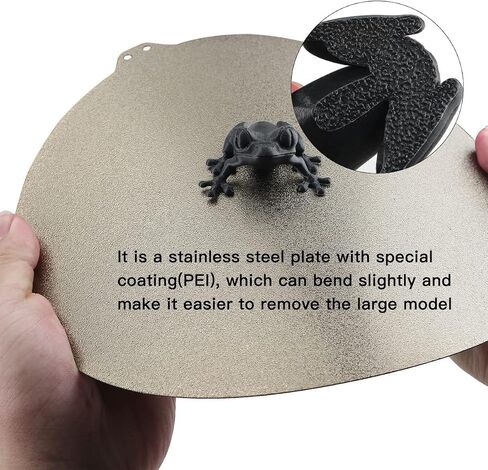 FYSETC Flsn Q5 Flexible Build System 220mm/8.66in Diameter Double-sides Textured PEI Powder Spring Steel Sheet Removable Build Plate with Sticker Base Compatible with Flsn Q5 Printer-Gold in Saudi Arabia