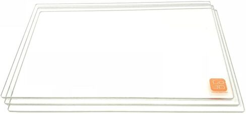 لوح/سرير من زجاج البورسليكات مقاس 150 مم × 230 مم مع حافة مصقولة مسطحة للطابعة ثلاثية الأبعاد Creator & Makerbot Replicator - 3 عبوات in Kuwait