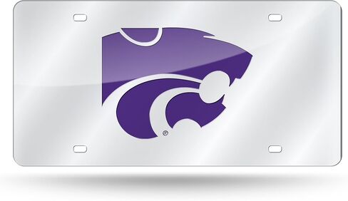 NCAA Rico Industries Laser Inlaid Metal License Plate Tag, Kansas State Wildcats , 6 x 12-inches in Saudi Arabia