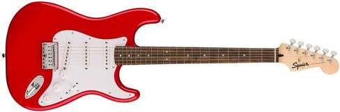 جيتار كهربائي Squier Sonic Stratocaster HT، تورينو أحمر، لوحة أصابع لوريل، حزمة Pickguard بيضاء مع حقيبة جيتار كهربائي FE620، 351 قطعة جيتار كلاسيكية، وكابل مستقيم/زاوية in Saudi Arabia