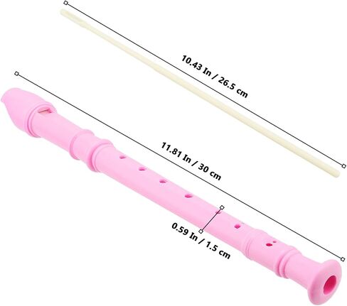 20 Pack 8 Hole Descant Soprano Recorder bulk, Soprano Recorder Recorder Instrument with Cleaning Rod for Beginners, Pink in Saudi Arabia