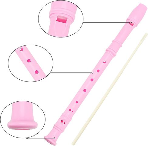 20 Pack 8 Hole Descant Soprano Recorder bulk, Soprano Recorder Recorder Instrument with Cleaning Rod for Beginners, Pink in Saudi Arabia