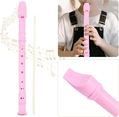 20 Pack 8 Hole Descant Soprano Recorder bulk, Soprano Recorder Recorder Instrument with Cleaning Rod for Beginners, Pink in Saudi Arabia