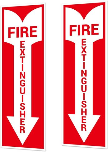 2 PCS Fire Extinguisher Inside Sign Stickers,Self Adhesive Vinyl Safety Label Waterproof, Fade and Scratch Resistant, Suitable for Indoor and Outdoor,Red on White in Saudi Arabia