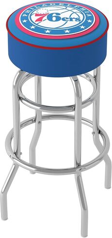 Trademark Global Bar Stool - Philadelphia 76ers Logo Stool with Foam Padded Seat - Swivel Chair for Game Room, Garage, or Home Bar in Saudi Arabia