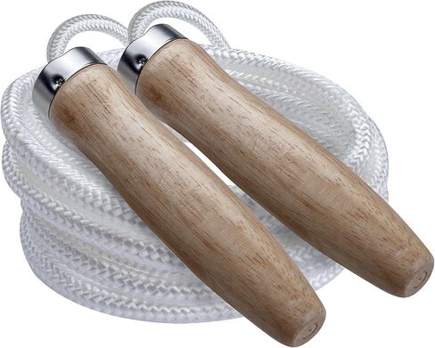 Champion Sports S-Series Heavyweight Nylon Ball Bearing Speed Jump Rope with Wood Handles - Multiple Lengths in Saudi Arabia