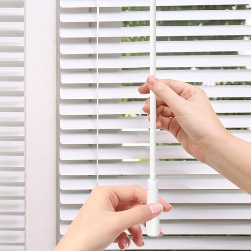 4 Pcs 17 Inches Blinds Wand Replacement, Blind Tilt Wand with Hook and Handle, Fiberglass Window Blind Wand for Windows, Curtain Shades, Venetian Blinds(White) in Kuwait