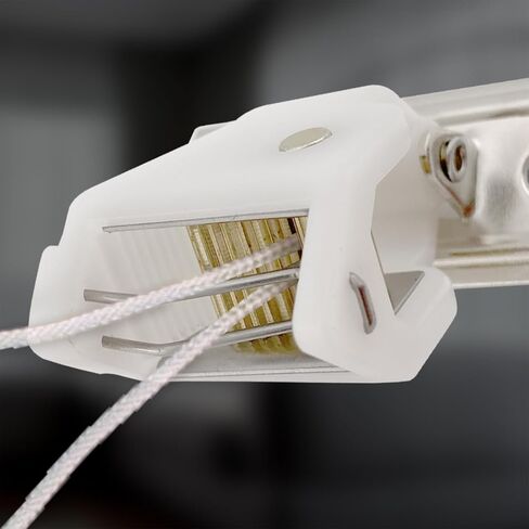 Amazing Drapery Hardware White Roman Shade Cord Lock with Brass Wheels - Holds up to 3 Lift Cords, Suitable for Roman and Woven Wood Shades - 2-Pack in Kuwait