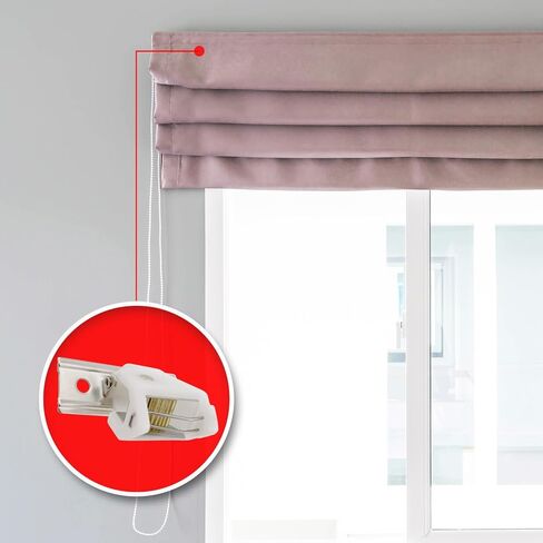 Amazing Drapery Hardware White Roman Shade Cord Lock with Brass Wheels - Holds up to 3 Lift Cords, Suitable for Roman and Woven Wood Shades - 2-Pack in Kuwait