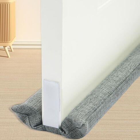 Door Draft Stopper, Door Sweep, Cutable Soundproofing Strip, Noise Cancelling Door Seal, Door Gap Filler, Door Bottom Seal Strip for Bottom of Door (32 Inches, Grey) in Saudi Arabia