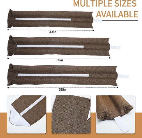Door Draft Stopper, Door Sweep, Cutable Soundproofing Strip, Noise Cancelling Door Seal, Door Gap Filler, Door Bottom Seal Strip for Bottom of Door (32 Inches, Grey) in Saudi Arabia