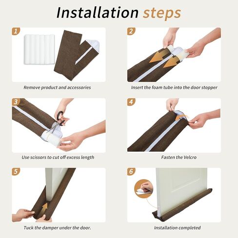 Door Draft Stopper, Door Sweep, Cutable Soundproofing Strip, Noise Cancelling Door Seal, Door Gap Filler, Door Bottom Seal Strip for Bottom of Door (32 Inches, Grey) in Saudi Arabia