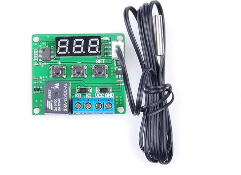 NOYITO Digital Temperature Controller Module -58℉ to +257 ℉ Temperature Control Switch NTC Waterproof Sensor Probe - Green LED Display Suitable for kinds of temperature control system (5V) in Saudi Arabia