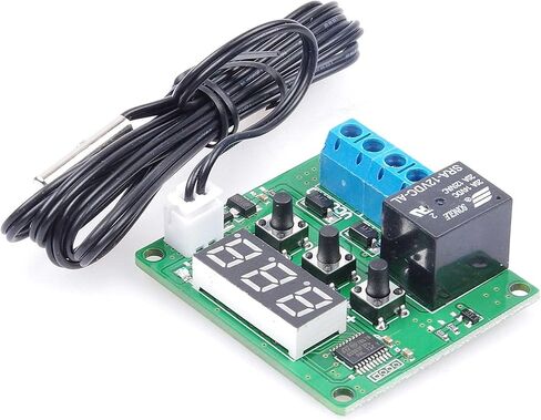 NOYITO Digital Temperature Controller Module -58℉ to +257 ℉ Temperature Control Switch NTC Waterproof Sensor Probe - Green LED Display Suitable for kinds of temperature control system (5V) in Saudi Arabia