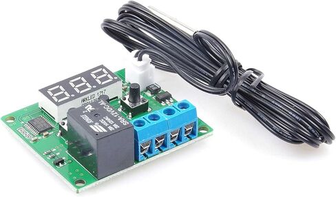 NOYITO Digital Temperature Controller Module -58℉ to +257 ℉ Temperature Control Switch NTC Waterproof Sensor Probe - Green LED Display Suitable for kinds of temperature control system (5V) in Saudi Arabia