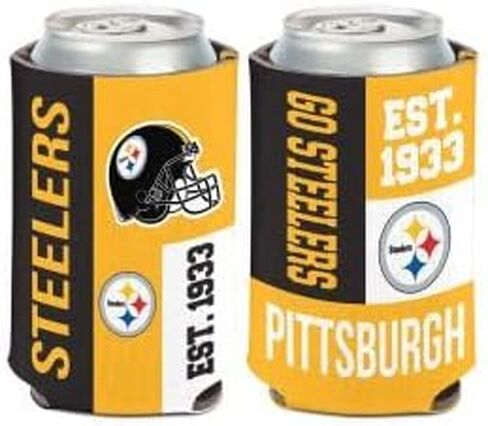 Pittsburgh Steelers Color Block Can Cooler 12 oz. in Saudi Arabia