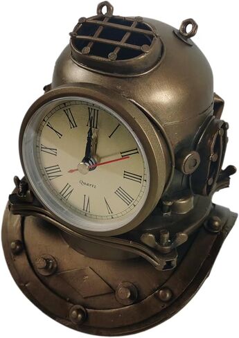 خوذة غوص معدنية من بيرفوتال، ساعة مكتبية، ديكور منزلي، إبداعية، غير موقوتة، تعمل بالبطارية in Kuwait