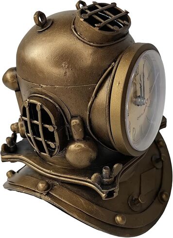 خوذة غوص معدنية من بيرفوتال، ساعة مكتبية، ديكور منزلي، إبداعية، غير موقوتة، تعمل بالبطارية in Kuwait