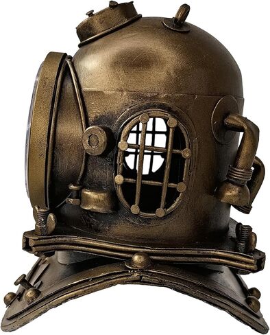 خوذة غوص معدنية من بيرفوتال، ساعة مكتبية، ديكور منزلي، إبداعية، غير موقوتة، تعمل بالبطارية in Kuwait