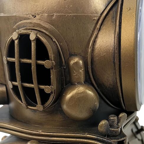 خوذة غوص معدنية من بيرفوتال، ساعة مكتبية، ديكور منزلي، إبداعية، غير موقوتة، تعمل بالبطارية in Kuwait