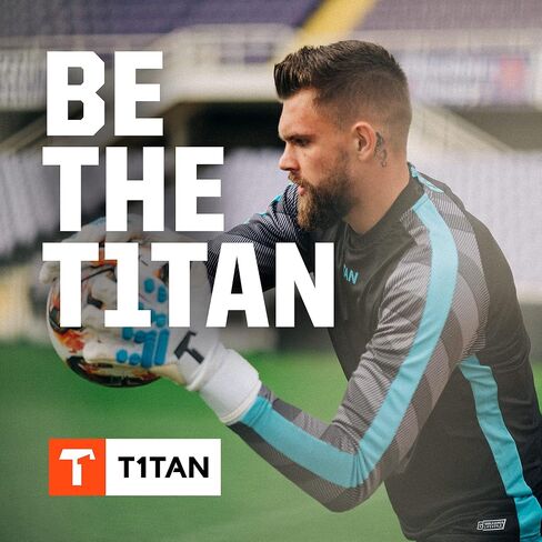 T1TAN Ice Beast 2.0 (FP) - قفازات حارس المرمى - مع حماية للأصابع - قفازات حارس مرمى كرة القدم - مقاس 6 in Saudi Arabia