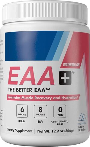 Modern EAA+ Hydration | EAAs + BCAAs Powder | Muscle Recovery, Strength, Endurance & Hydration | 8g Essential Amino Acids + 6g Branched Chain Amino Acids | 30 Servings (Blue Raspberry) in Saudi Arabia