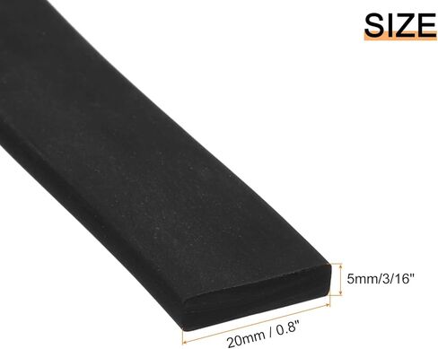 لفائف مطاط النيوبرين من uxcell مقاس 3/16 بوصة طول × 0.8 بوصة عرض × 5 بوصة طول شريط ختم مطاطي صلب من أجل الحشية والحرف اليدوية والوسادات والأختام والحماية in Kuwait