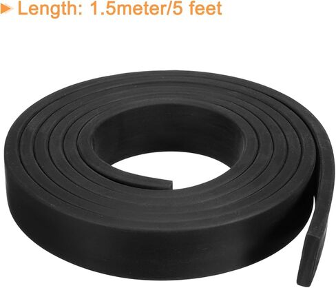 لفائف مطاط النيوبرين من uxcell مقاس 3/16 بوصة طول × 0.8 بوصة عرض × 5 بوصة طول شريط ختم مطاطي صلب من أجل الحشية والحرف اليدوية والوسادات والأختام والحماية in Kuwait
