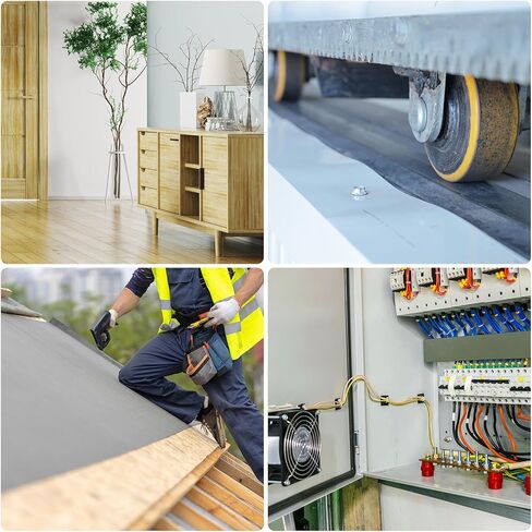 لفائف مطاط النيوبرين من uxcell مقاس 3/16 بوصة طول × 0.8 بوصة عرض × 5 بوصة طول شريط ختم مطاطي صلب من أجل الحشية والحرف اليدوية والوسادات والأختام والحماية in Kuwait