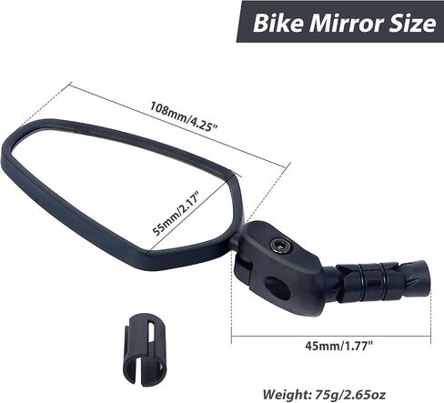 2 Pack Bike Mirror Handlebar Mirror 360°Angle Adjustable Rear View Universal Mirror for Left and Right Flat Handlebar for Mountain Bike Folding Bike Hybrid Bike, Pair in Saudi Arabia