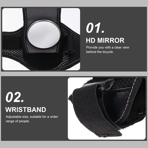 BESPORTBLE Bike Mirror Cycling Wrist Band Rear View Mirror Adjustable Bicycle Rear View Mirror in Saudi Arabia