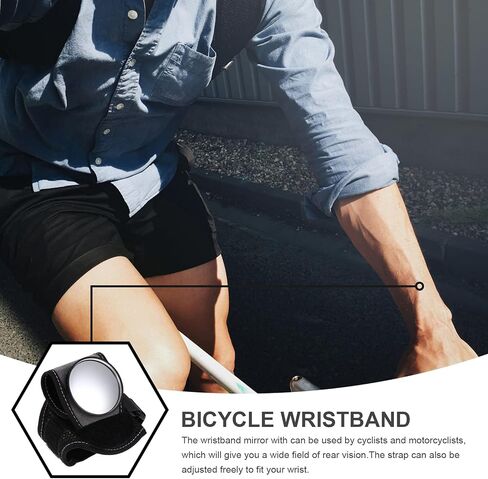 BESPORTBLE Bike Mirror Cycling Wrist Band Rear View Mirror Adjustable Bicycle Rear View Mirror in Saudi Arabia