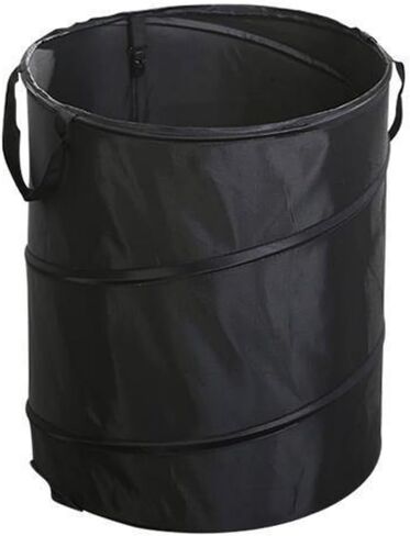 Portable Trash can,Pop Up Trash Can, camper trash can,collapsible trash can,for Camping Garbage Can Collapsible,Clothes and Toys Recycle bin (Black) in Saudi Arabia