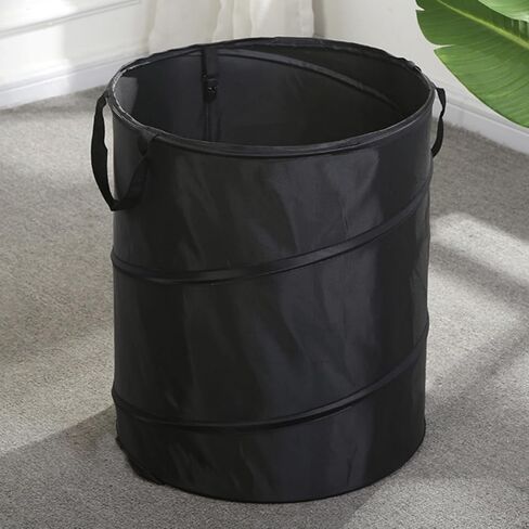 Portable Trash can,Pop Up Trash Can, camper trash can,collapsible trash can,for Camping Garbage Can Collapsible,Clothes and Toys Recycle bin (Black) in Saudi Arabia