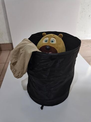 Portable Trash can,Pop Up Trash Can, camper trash can,collapsible trash can,for Camping Garbage Can Collapsible,Clothes and Toys Recycle bin (Black) in Saudi Arabia
