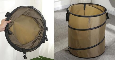 Portable Trash can,Pop Up Trash Can, camper trash can,collapsible trash can,for Camping Garbage Can Collapsible,Clothes and Toys Recycle bin (Black) in Saudi Arabia