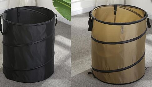 Portable Trash can,Pop Up Trash Can, camper trash can,collapsible trash can,for Camping Garbage Can Collapsible,Clothes and Toys Recycle bin (Black) in Saudi Arabia