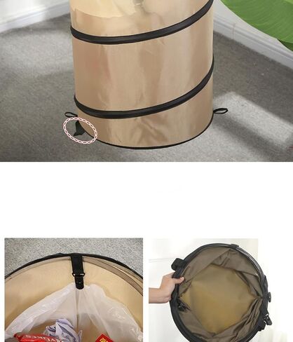 Portable Trash can,Pop Up Trash Can, camper trash can,collapsible trash can,for Camping Garbage Can Collapsible,Clothes and Toys Recycle bin (Black) in Saudi Arabia