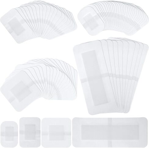 80 قطعة من ضمادات الشاش ذات الحدود لجزيرة الشاش، 2 × 3 بوصة، 2.4 × 4 بوصة، 4 × 4 بوصة، 4 × 10 بوصة، ضمادات ملفوفة بشكل فردي مع حدود لاصقة قابلة للتنفس in Kuwait