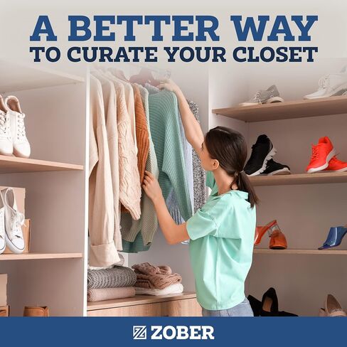 Zober Velvet Hangers 50 Pack - شماعات سوداء شديدة التحمل للمعاطف والسراويل وملابس الفساتين - مجموعة شماعات ملابس غير قابلة للانزلاق - شماعات لباد موفرة للمساحة للملابس in Saudi Arabia