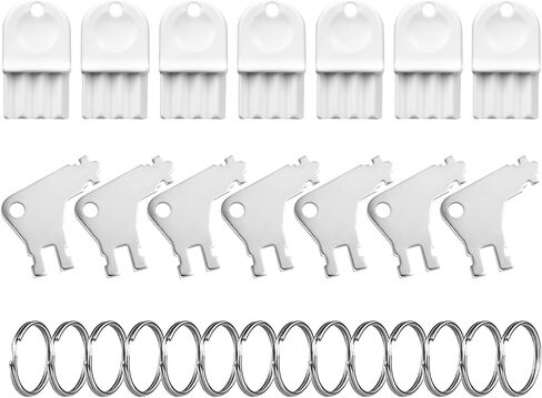14pcs Paper Towel Dispenser Keys with 14 Key Rings, Premium Toilet Paper Key Metal & Plastic Paper Towel Holder Key Compatible with Georgia Pacific Paper for Professional Maintenance in Saudi Arabia