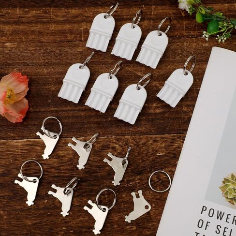 14pcs Paper Towel Dispenser Keys with 14 Key Rings, Premium Toilet Paper Key Metal & Plastic Paper Towel Holder Key Compatible with Georgia Pacific Paper for Professional Maintenance in Saudi Arabia