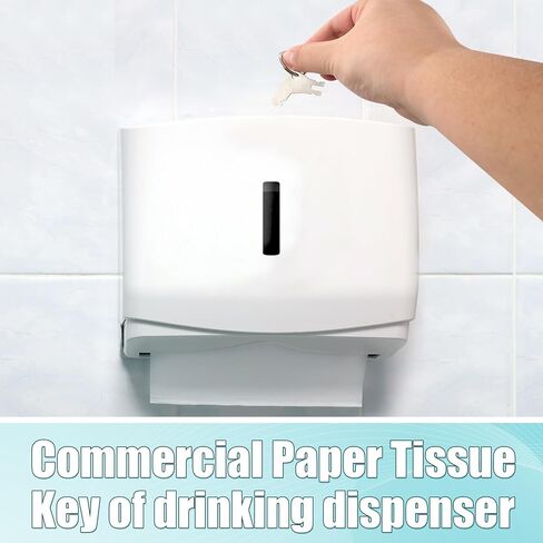 14pcs Paper Towel Dispenser Keys with 14 Key Rings, Premium Toilet Paper Key Metal & Plastic Paper Towel Holder Key Compatible with Georgia Pacific Paper for Professional Maintenance in Saudi Arabia
