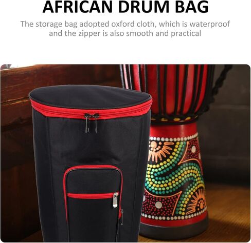 ERINGOGO طقم الطبل الأفريقي، الطبل الأفريقي الناقل قرع دربوكة الطبل الأفريقي حقيبة حمل Djembe Case Djembes Bag 8in African Drum Gig Bag Maracas المحمولة السفر أكسفورد القماش الدف in Saudi Arabia