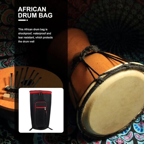 ERINGOGO طقم الطبل الأفريقي، الطبل الأفريقي الناقل قرع دربوكة الطبل الأفريقي حقيبة حمل Djembe Case Djembes Bag 8in African Drum Gig Bag Maracas المحمولة السفر أكسفورد القماش الدف in Saudi Arabia