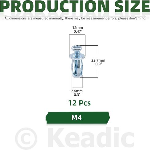 Keadic 24Pcs M4 X 20 Molly Jack Nuts with Screws Steel Petal Nuts Large Flange Short Jacknut Expansion Nut Flat Head Threaded Insert Nut for Hollow Wall Iron Skin Plastic Wood Metal Ceramics in Saudi Arabia