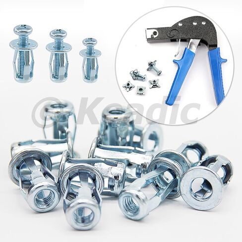 Keadic 24Pcs M4 X 20 Molly Jack Nuts with Screws Steel Petal Nuts Large Flange Short Jacknut Expansion Nut Flat Head Threaded Insert Nut for Hollow Wall Iron Skin Plastic Wood Metal Ceramics in Saudi Arabia