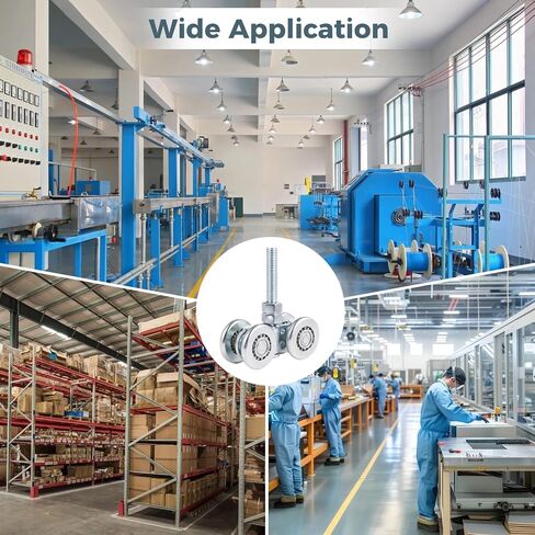 8 PCS Wheel Rollers, Gate Trolley Assembly Barn Door Rollers with 0.47 Inches Threads, 360-Degree Beam Trolley Rollers Applied for Mount Heavy Barn or Shed Sliding Doors in Saudi Arabia