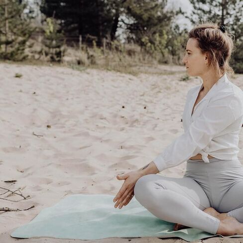 Travel Yoga Mat and Top Layer - Thin, Light, Foldable and Washable in Saudi Arabia